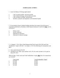 10 Multiple Choice Solved Questions on Principles of Financial Act | ACC 201