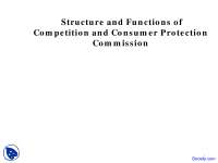 Competition and Consumer Protection Commission - Competition Law - Lecture Slides