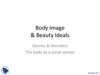 Body Image and Beauty Ideals - Introduction to Women Studies - Lecture Slides