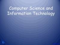 Computer Science and Information Technology - Introduction to Computer ...