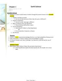Earth Science - Geology with Lab - Notes | GEOL 1030 - Docsity