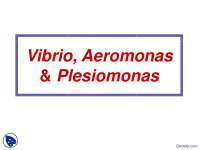 Vibrio, Aeromonas - Microbiology - Lecture Slides