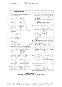 65878214 - Binomial - Theorem - Qns