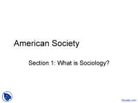 Sociological Map - Society - Lecture Slides
