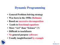 Dynamic Programming - Introduction to Operations Research - Lecture Slides