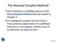 Primal Simplex Method - Introduction to Operations Research - Lecture Slides