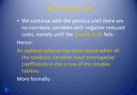 Optimality Test - Introduction to Operations Research - Lecture Slides