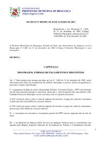 Decreto 009.2007 REGULAMENTA O CODIGO TRIBUTÁRIO DE BRAGANÇA
