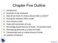 Hecksher Ohlin Model - International Trade - Lecture Slides