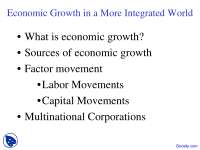 Economic Growth - International Trade - Lecture Slides