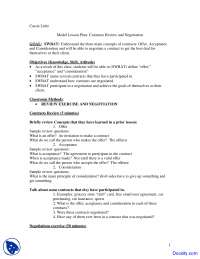 Contracts Review and Negotiation - Law of Cosumer - Lecture Notes