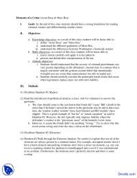 Elements of a Crime - Law of Criminal - Lecture Notes