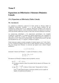 Equaciones Diferenciales y Sistemas Dinámicos Lineales