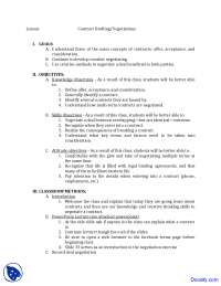Contract Drafting - Law of Cosumer - Lecture Notes