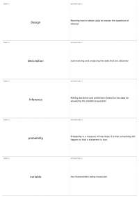 Stats Terminology: Definitions for Design, Description, Inference, Probability