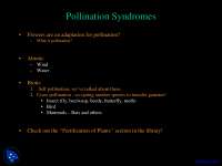 Pollination Syndromes - Plant Taxonomy and Systematics - Lecture Slides ...