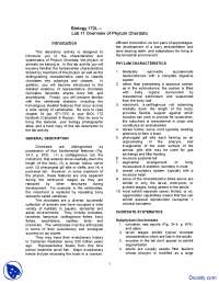 Overview of Phylum Chordata - Introduction to Biology - Lab Handout ...