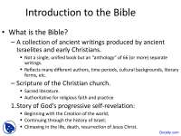 Introduction to the Bible - Introduction to Christianity - Lecture ...