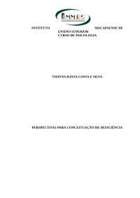 Resenha Perspectivas para conceituação de deficiência