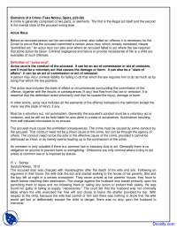 Elements of a Crime - Criminal Law - Lecture Notes