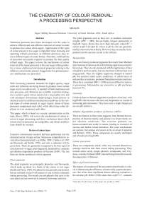Colour Removal in Sugar Processing: Mechanisms and Processes