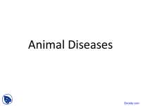 Animal Diseases, Animal Health - Animal Science - Lecture Slides