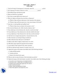 Embryology - Physiology and Anatomy - Quiz