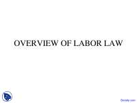 Introduction - Labor Law - Lecture Slides - Docsity