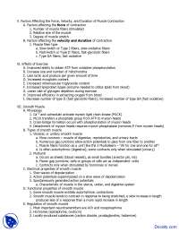 Duration of Muscle Contraction - Physiology and Anatomy - Quiz