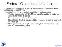 Federal Question Jurisdiction and Economic Models of Settlement in Federal District Courts