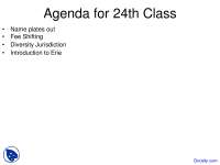 Introduction to Erie - Civil Procedure - Lecture Slides