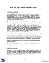 Buffalo Creek Disaster Mediation: Student Guidelines - Process & Preparation