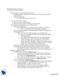 Federal Jurisdiction: Understanding Diversity and Alienage Jurisdiction in the US