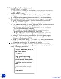 Terminating Litigation - Civil Procedure - Lecture Notes