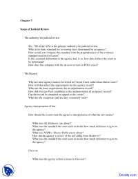 Scope of Judicial Review - Administrative law - Review Questions