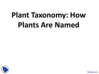 Plant Taxonomy, Taxonomy - Horticulture - Lecture Slides