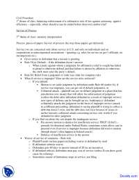 Service of Process - Civil Procedure - Lecture Notes