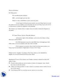 Waiver of Defenses in Civil Litigation: Time Limits and Amendments
