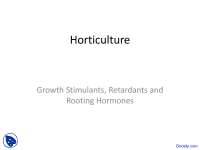Growth Stimulants - Horticulture - Lecture Slides