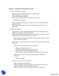 Administrative Searches and Information Collection: A Legal Perspective