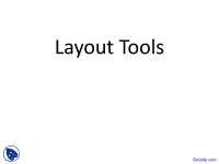 Layout Tools - Mechanics - Lecture Slides