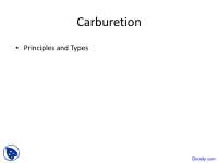 Understanding Carburetion in Small Engines: Principles and Operations
