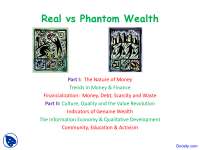 Real vs Phantom Wealth - Environmental Economics - Lecture Slides