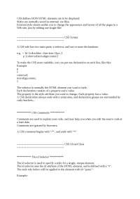 CSS Cascading Style Sheets