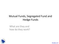 Mutual Funds - Finance - Lecture Slides