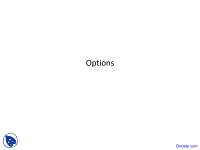 Options - Finance - Lecture Slides