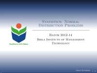 Normal Distribution Problems - Business Statistics - Lecture Slides