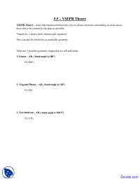 VSEPR Theory - General Chemistry - Assignment
