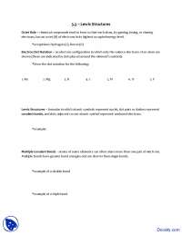 Lewis Structures - General Chemistry - Assignment