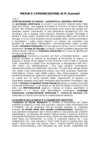 Riassunti lezioni su Media e comunicazione di Scannel